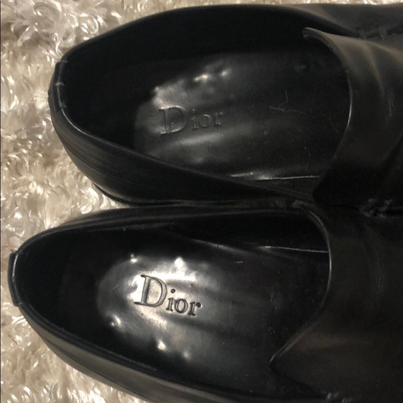 Vintage Christian Dior Pointed Leather Men… - Picture 4 of 8